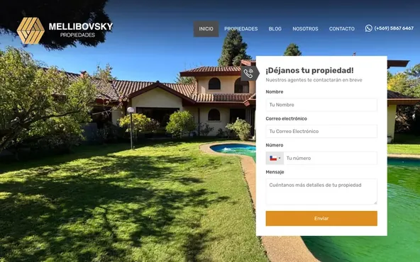 Sitio web de Mellibovsky Propiedades — Propiedades, desarrollado por Rómpela